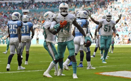 The news broke just hours after the Dolphins (white) victory over Tennessee. (AAP)