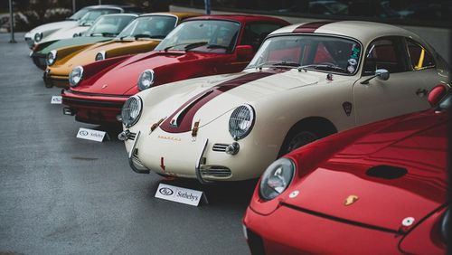 Some of the Porsches which were up for auction.