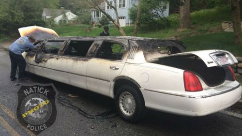 Limo bursts into flames taking students to school dance in the US