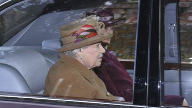 Queen Elizabeth attends church at in Sandringham on Sunday.