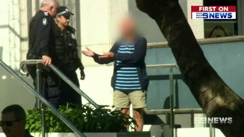 The man handed himself in to police in Surfers Paradise. Picture: 9NEWS