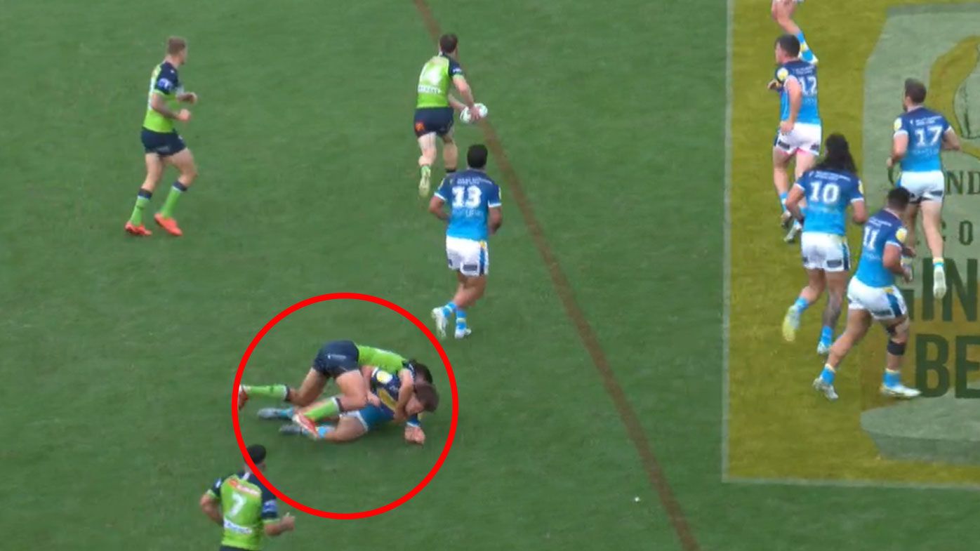Raiders big man Joseph Tapine in hot water over off-ball punch in win over Titans