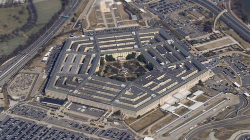 The Pentagon is seen from Air Force One