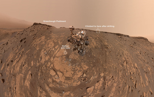 Esta selfie fue tomada por el rover Curiosity Mars de la NASA el 26 de febrero de 2020 (el día 2687 marciano o terrestre de la misión). 