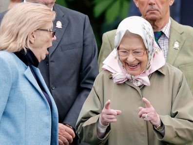 Queen Elizabeth at the Royal Windsor Horse Show in Home Park on May 12, 2017 in Windsor, England. 