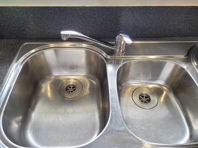 Sink cleaned and polished with Kmart mini scrubber