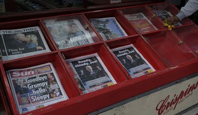 Selection of British newspapers