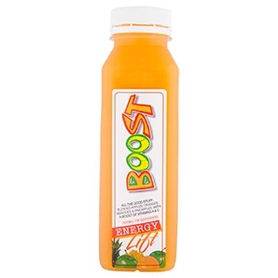 <strong>350ml Boost Energy
lift juice (84.4 grams of sugar)</strong>