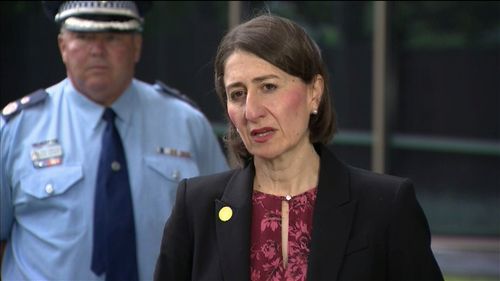 Premier Gladys Berejiklian at a media briefing on Thursday, where it was declared NSW COVID-19 cases have risen to 1219, with 190 new positive tests overnight.