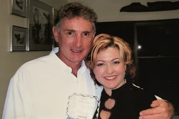 Shelly with her dad in 2001