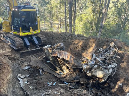 A﻿ buried truck has been excavated as part of the investigation into the death of a Brazilian diver in Newcastle