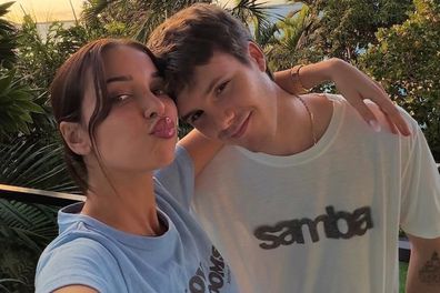 Cruz Beckham and jackie apostel.