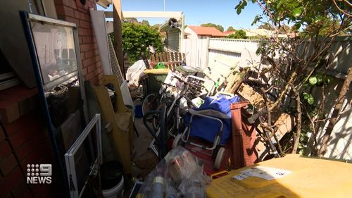 An Adelaide housing trust property has been left in "disgraceful" condition, while thousands of families struggle to find a place to live.