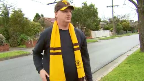 Mr Stone was targeted as he returned from the Hawthorn-Carlton clash at the weekend. (9NEWS)