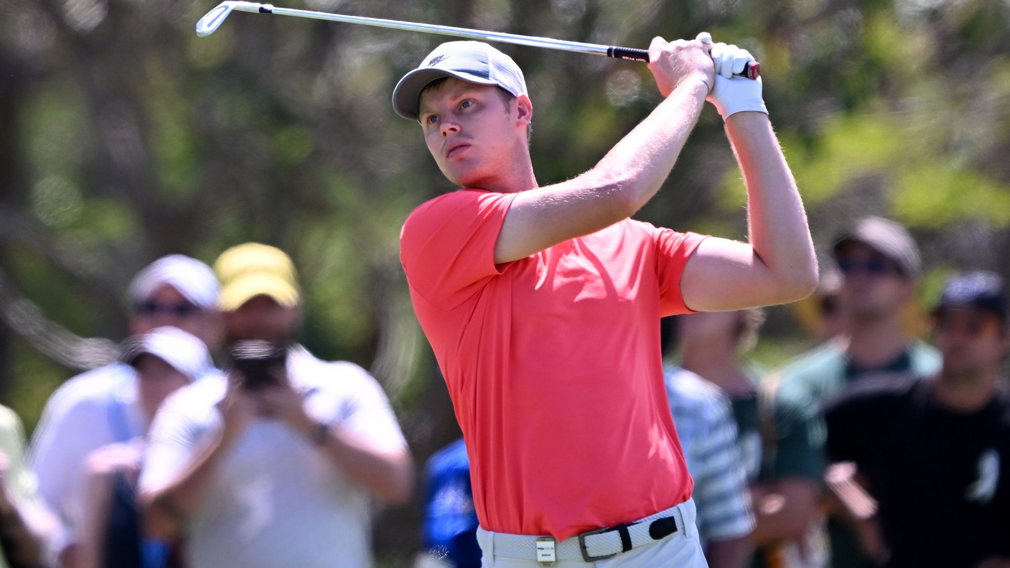 Cam Davis plays a shot at the Australian PGA Championship.