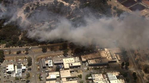 Firefighters were called to the area and started work trying to try to extinguish the blaze.