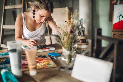 Woman painting