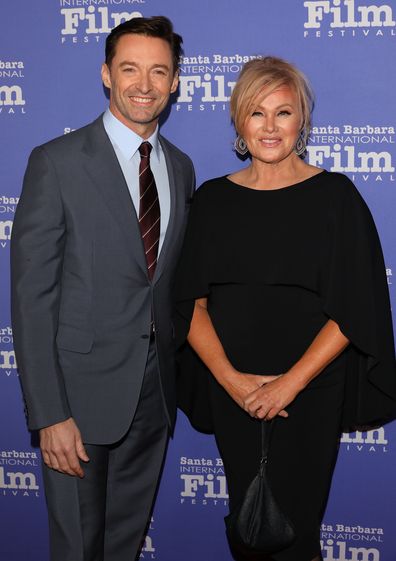 GOLETA , CA - NOVEMBER 19: Hugh Jackman and Deborra-lee Furness attend the 13th Annual Santa Barbara International Film Festival Honors Hugh Jackman With Kirk Douglas Award For Excellence In Film on November 19, 2018 in Santa Barbara, California. (Photo by JB Lacroix/Getty Images)