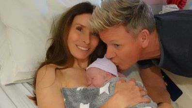 Tana and Gordon Ramsay with baby Jesse James who was born in November 2023.