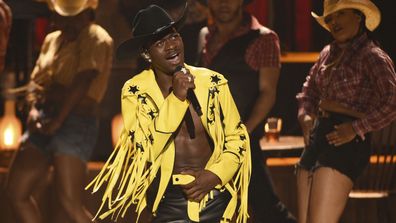 Lil Nas X performing "Old Town Road" at the BET Awards in Los Angeles (Photo: June 23, 2019)