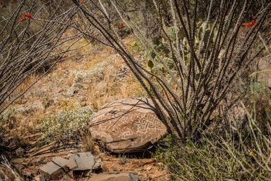 INdian petroglyphs in Arizona, USA.