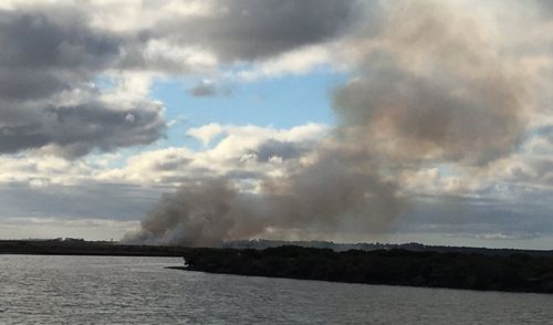 Smoke billowing from car fire near Barwon Heads airfield