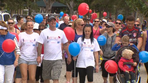 Thousands have marched in support of missing toddler William Tyrrell. (9NEWS)