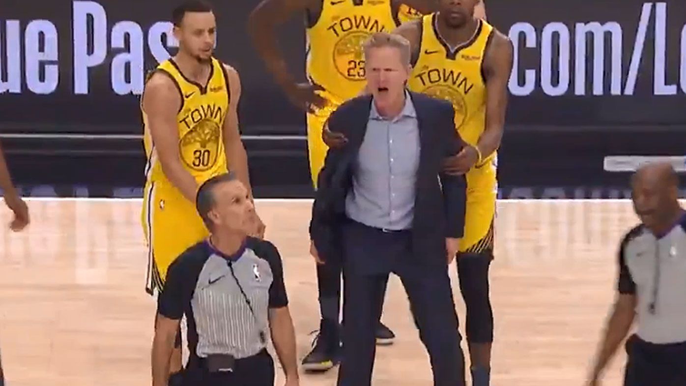 Warriors coach Steve Kerr fined by NBA for outburst during loss to Portland