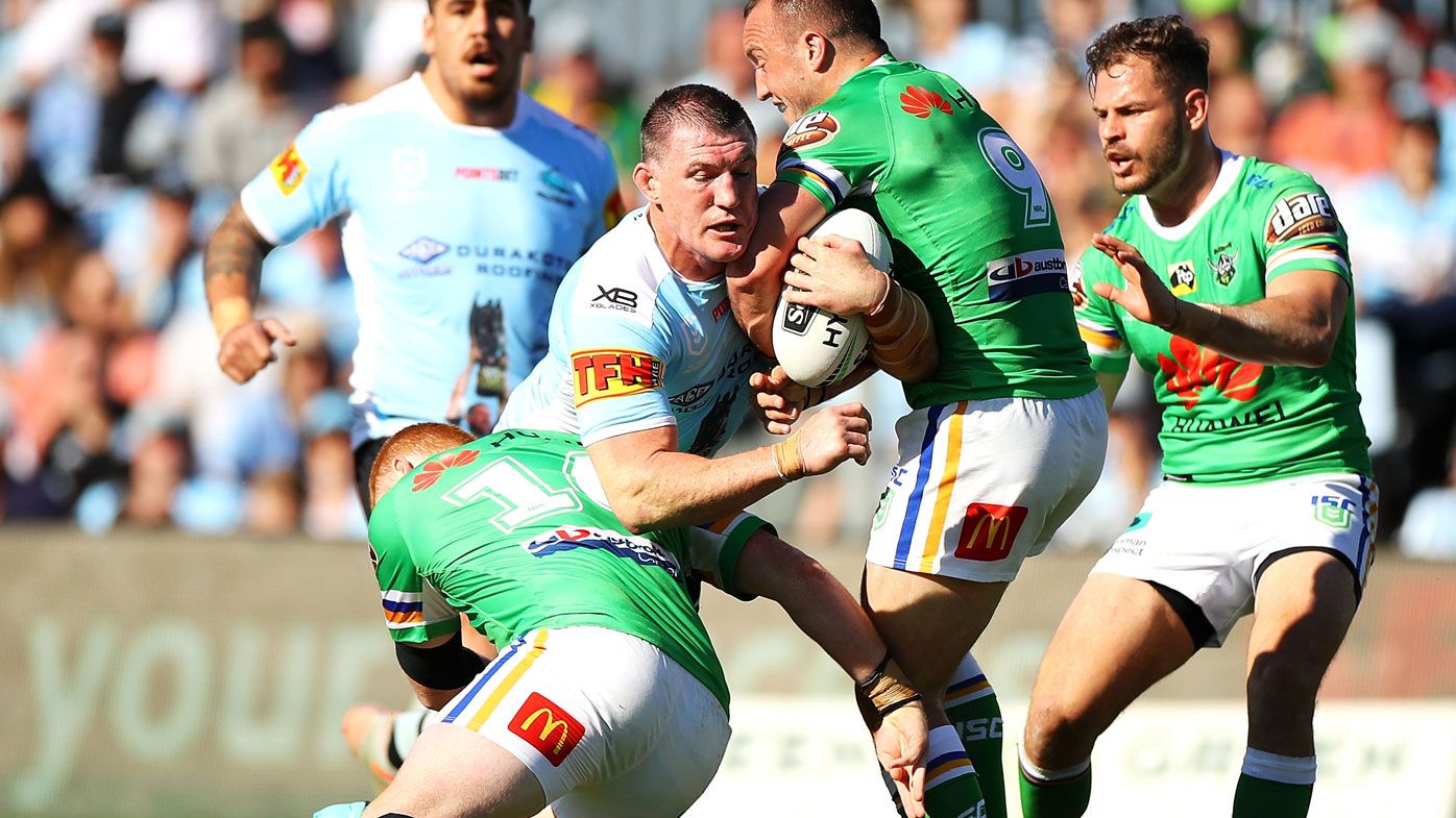 NRL: Raiders spoil Paul Gallen party as crucial final round looms for Sharks