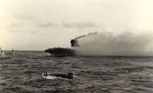The USS Lexington was ambushed by torpedoes by the Japanese navy. (Supplied)