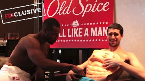 Old Spice Guy strips down, swears and meets his muscle match in hilarious interview