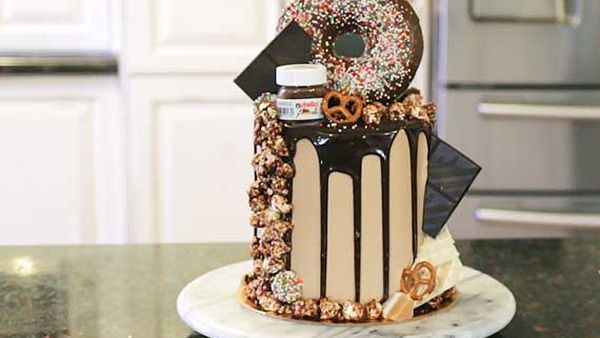 Sugar High Desserts' donut, Oreo and Nutella layer cake
