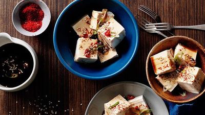 <a href="http://kitchen.nine.com.au/2016/05/16/11/54/cold-tofu-with-vinegar-garlic-and-soy" target="_top">Cold tofu with vinegar, garlic and soy</a><br>
<a href="http://kitchen.nine.com.au/content/2016/06/07/01/24/served-cold-best-chilled-dishes" target="_top"><br>
More dishes best served cold</a>