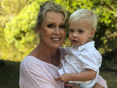 Lisa Curry with grandson Flynn who she describes as adorable