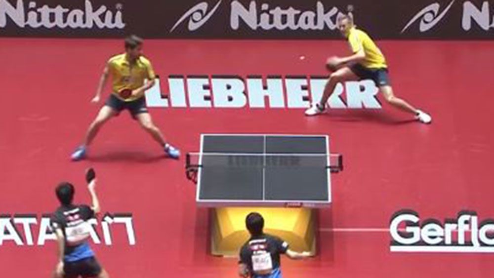 Epic rally at the World Table Tennis Championships.