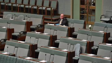 Warren Entsch after making his speech. Senior ministers Malcolm Turnbull and Christopher Pyne were among the few coalition PMs present for the bill's introduction. (AAP)
