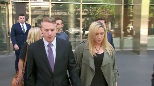 Senior Constable Daniel Yeoman told reporters outside court he and his wife wanted to 'move on' with the life. (9NEWS)
