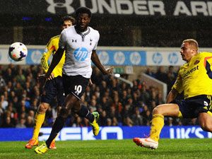 Emmanuel Adebayor scored two goals for Tottenham. (Getty)