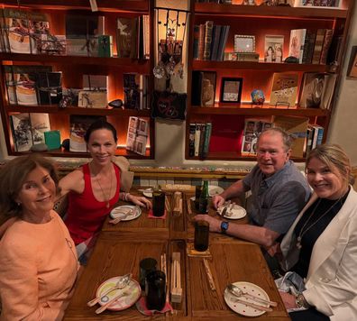 Jenna Bush Hager with her sister Barbara Pierce Bush and their parents Laura and George W. Bush