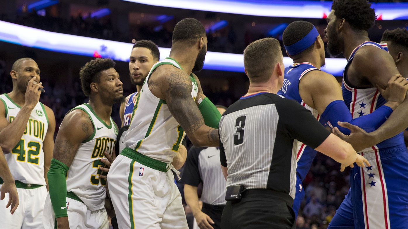 Boston's Smart ejected after clash with Embiid in 76ers win