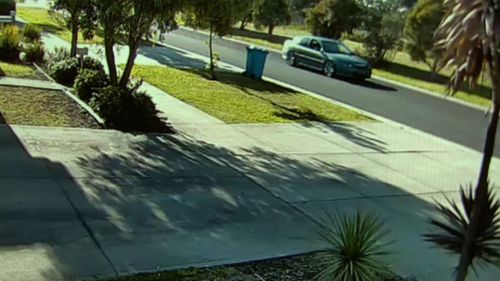 CCTV captured the car responsible for the hit-run. (9NEWS)