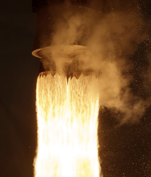 Close-up of Atlas V rocket engines during Landsat 9 launch.