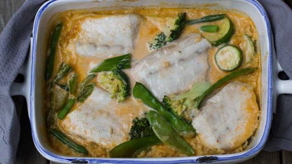 I Quit Sugar's baked one pot coconut fish curry