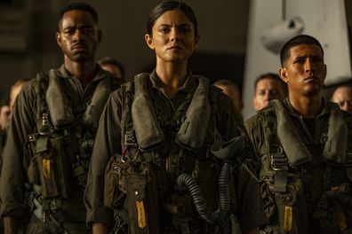 Monica Barbaro, Jay Ellis and Danny Ramirez play new recruits in Top Gun: Maverick.