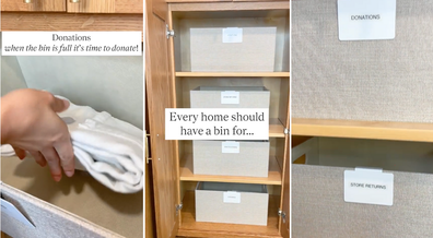 TikToker shows how four boxes can keep your house organised 