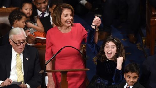 Nancy Pelosi’s granddaughter steals the show at house vote