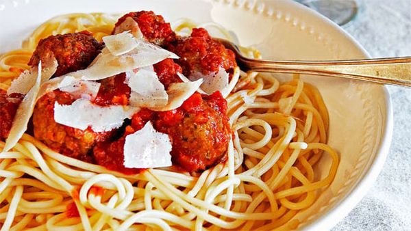 Spaghetti and meatballs