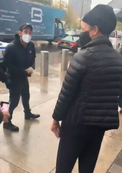 Paul Rudd seen handing out cookies to voters in Brooklyn.