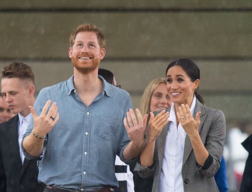 But the Royals could see the funny side - and told the locals the rain was a gift.