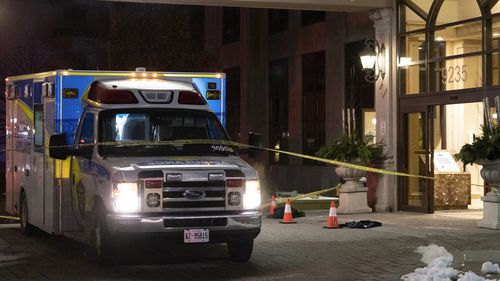 York Regional Police tactical officers work the scene of a fatal shooting in Vaughan, Ontario. Authorities said multiple people were shot and killed in a condominium unit in the Toronto suburb and the gunman was killed by police.  